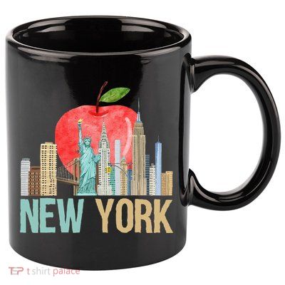 New York City NYC Iconic Skyline Big Apple Gift Souvenir 11oz C Handle Ceramic Mug