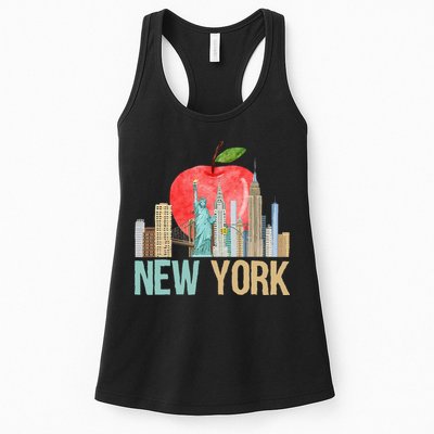 New York City NYC Iconic Skyline Big Apple Gift Souvenir Womens Tank Top