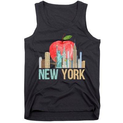 New York City NYC Iconic Skyline Big Apple Gift Souvenir Tank Top