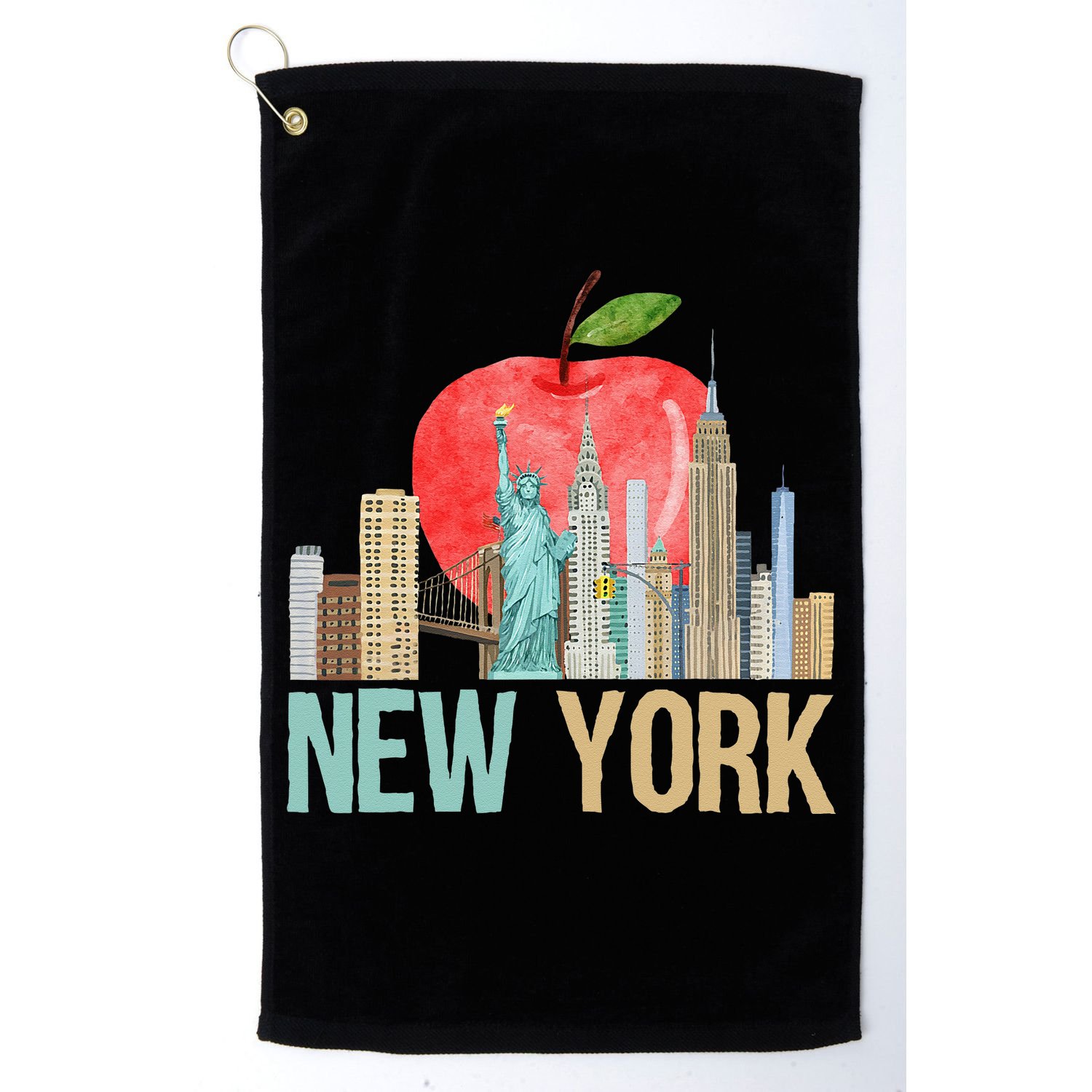 New York City NYC Iconic Skyline Big Apple Gift Souvenir Golf Towel