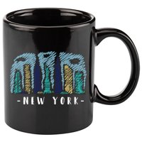 New York Cartoon Style Illustration 11oz C Handle Ceramic Mug