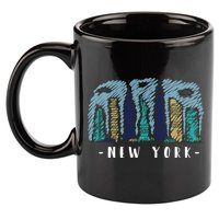 New York Cartoon Style Illustration 11oz C Handle Ceramic Mug