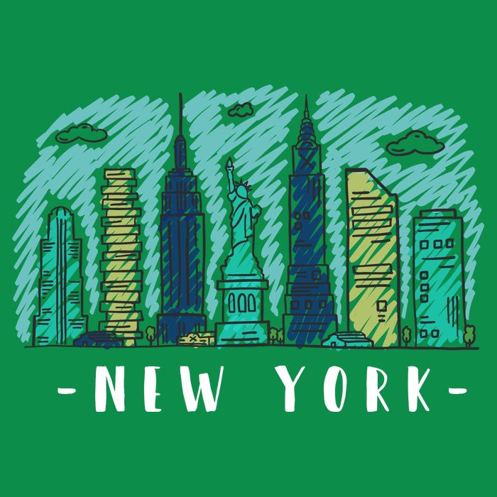 New York Cartoon Style Illustration Toddler T-Shirt