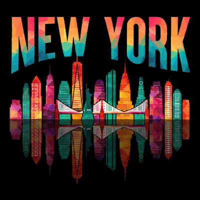 New York City Manhattan Nyc Retro 70s 80s Skyline Ny City T-Shirt