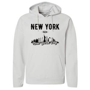 New York City Skyline Performance Fleece Hoodie