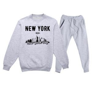 New York City Skyline Premium Crewneck Sweatsuit Set