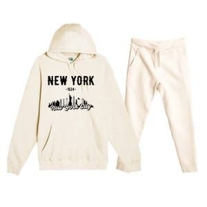 New York City Skyline Premium Hooded Sweatsuit Set