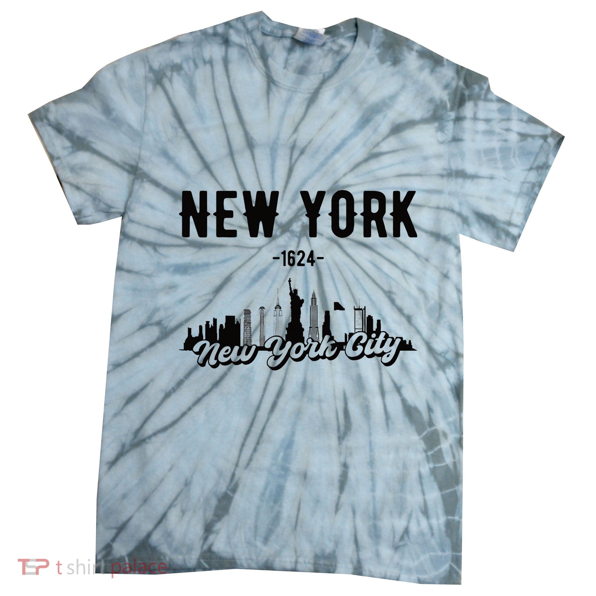 New York City Skyline Tie-Dye T-Shirt