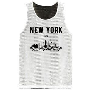 New York City Skyline Mesh Reversible Basketball Jersey Tank