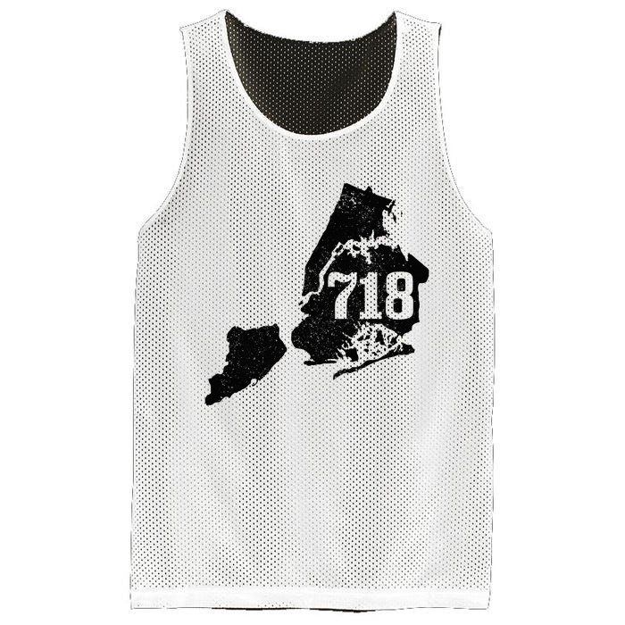 New York City 718 Area Code Queens Ny Nyc Map Pride Vintage Mesh Reversible Basketball Jersey Tank