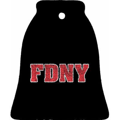 New York City Fdny Logo Ceramic Bell Ornament