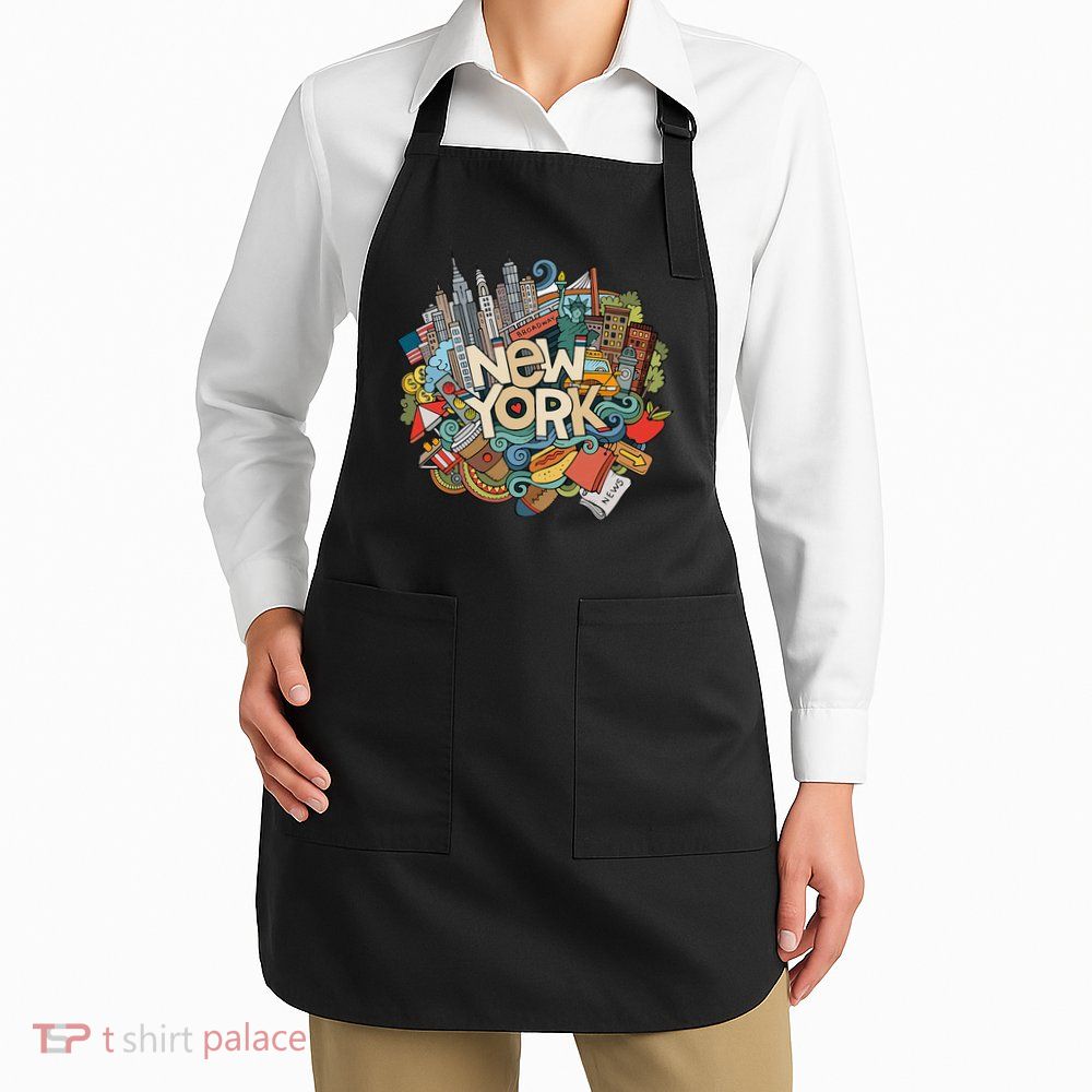 New York City Nyc Iconic Skyline Big Apple Gift Souvenir Apron