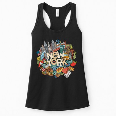 New York City Nyc Iconic Skyline Big Apple Gift Souvenir Womens Tank Top