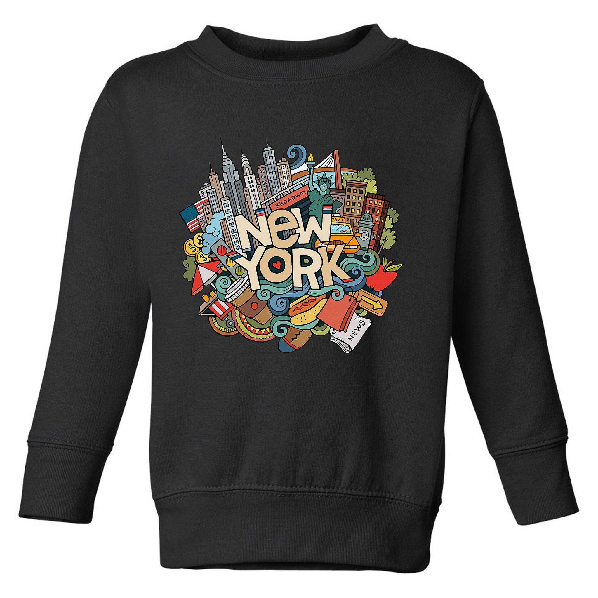 New York City Nyc Iconic Skyline Big Apple Gift Souvenir Toddler Sweatshirt