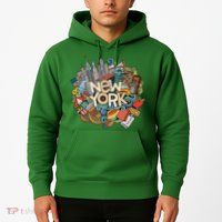 New York City Nyc Iconic Skyline Big Apple Gift Souvenir Hoodie