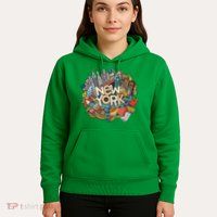 New York City Nyc Iconic Skyline Big Apple Gift Souvenir Hoodie