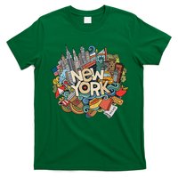 New York City Nyc Iconic Skyline Big Apple Gift Souvenir T-Shirt