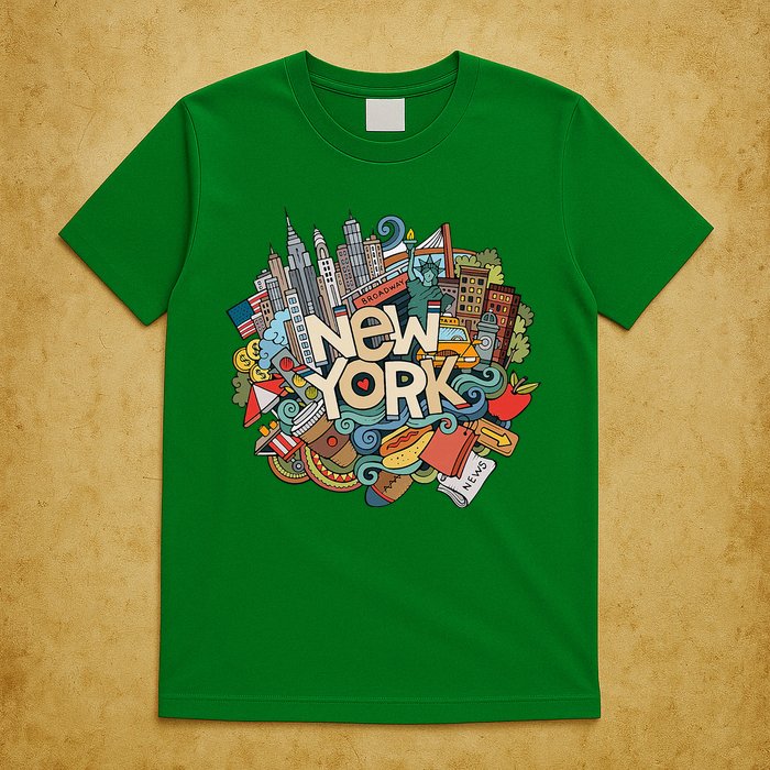 New York City Nyc Iconic Skyline Big Apple Gift Souvenir T-Shirt