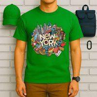 New York City Nyc Iconic Skyline Big Apple Gift Souvenir T-Shirt