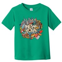 New York City Nyc Iconic Skyline Big Apple Gift Souvenir Toddler T-Shirt