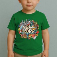 New York City Nyc Iconic Skyline Big Apple Gift Souvenir Toddler T-Shirt
