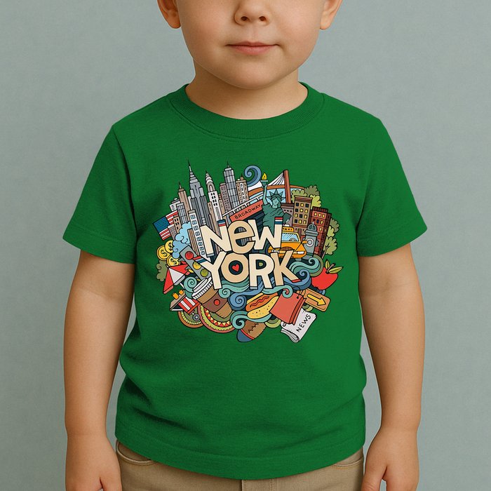 New York City Nyc Iconic Skyline Big Apple Gift Souvenir Toddler T-Shirt