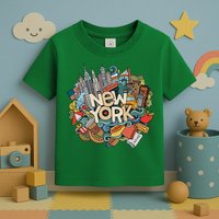New York City Nyc Iconic Skyline Big Apple Gift Souvenir Toddler T-Shirt