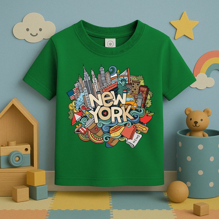 New York City Nyc Iconic Skyline Big Apple Gift Souvenir Toddler T-Shirt