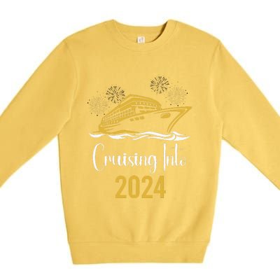 New Years Cruise 2024 Party Family Vacation Matching  Premium Crewneck Sweatshirt