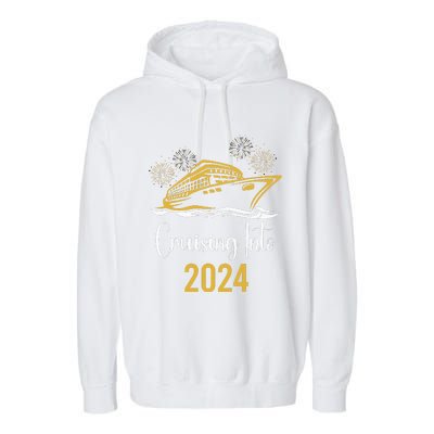 New Years Cruise 2024 Party Family Vacation Matching  Garment-Dyed Fleece Hoodie