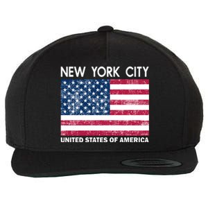 New York City United States Of America Wool Snapback Cap