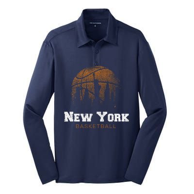 New York City Basketball New York Silk Touch Performance Long Sleeve Polo