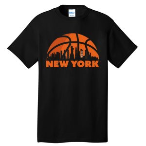 New York City Skyline Basketball Tall T-Shirt