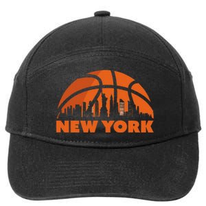 New York City Skyline Basketball 7-Panel Snapback Hat