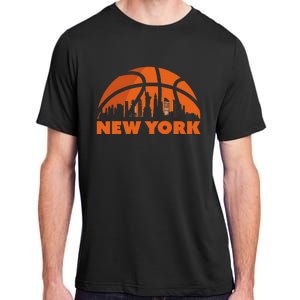 New York City Skyline Basketball Adult ChromaSoft Performance T-Shirt