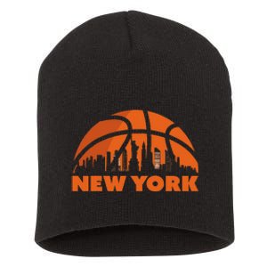 New York City Skyline Basketball Short Acrylic Beanie