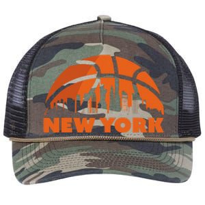 New York City Skyline Basketball Retro Rope Trucker Hat Cap