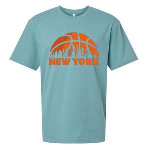 New York City Skyline Basketball Sueded Cloud Jersey T-Shirt