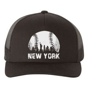 New York City Skyline Baseball Lover Yupoong Adult 5-Panel Trucker Hat