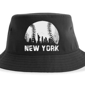 New York City Skyline Baseball Lover Sustainable Bucket Hat