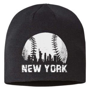 New York City Skyline Baseball Lover Sustainable Beanie