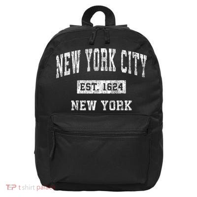 New York City New York Ny Vintage Sports 16 in Basic Backpack