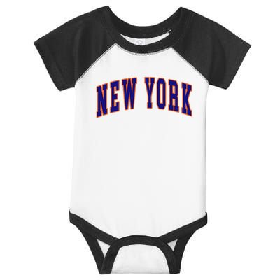 New York City Text Infant Baby Jersey Bodysuit