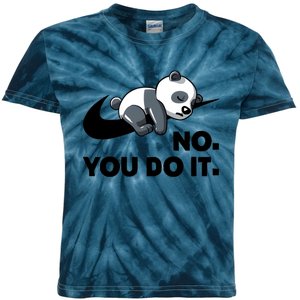 No You Do It Funny Lazy Panda Gift Cute Animal Kids Tie-Dye T-Shirt