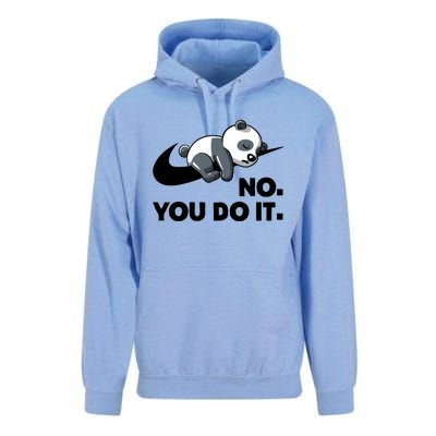 No You Do It Funny Lazy Panda Gift Cute Animal Unisex Surf Hoodie