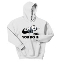 No You Do It Funny Lazy Panda Gift Cute Animal Kids Hoodie