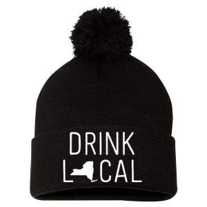 New York Drink Local New York Gift Pom Pom 12in Knit Beanie