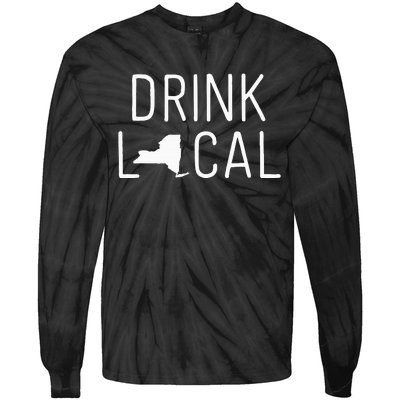 New York Drink Local New York Gift Tie-Dye Long Sleeve Shirt