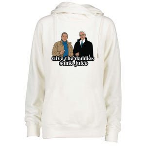 New YearS Eve Give The Daddies Some Juice Womens Funnel Neck Pullover Hood