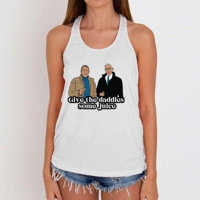 New YearS Eve Give The Daddies Some Juice Women's Knotted Racerback Tank